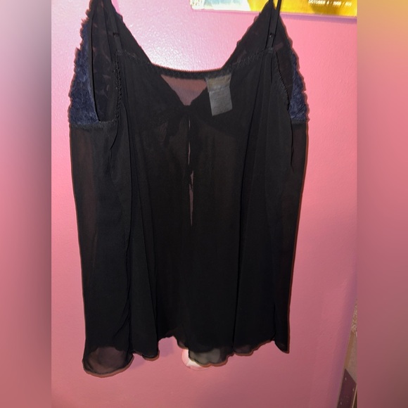 Navy and black lingerie top - Picture 2 of 4